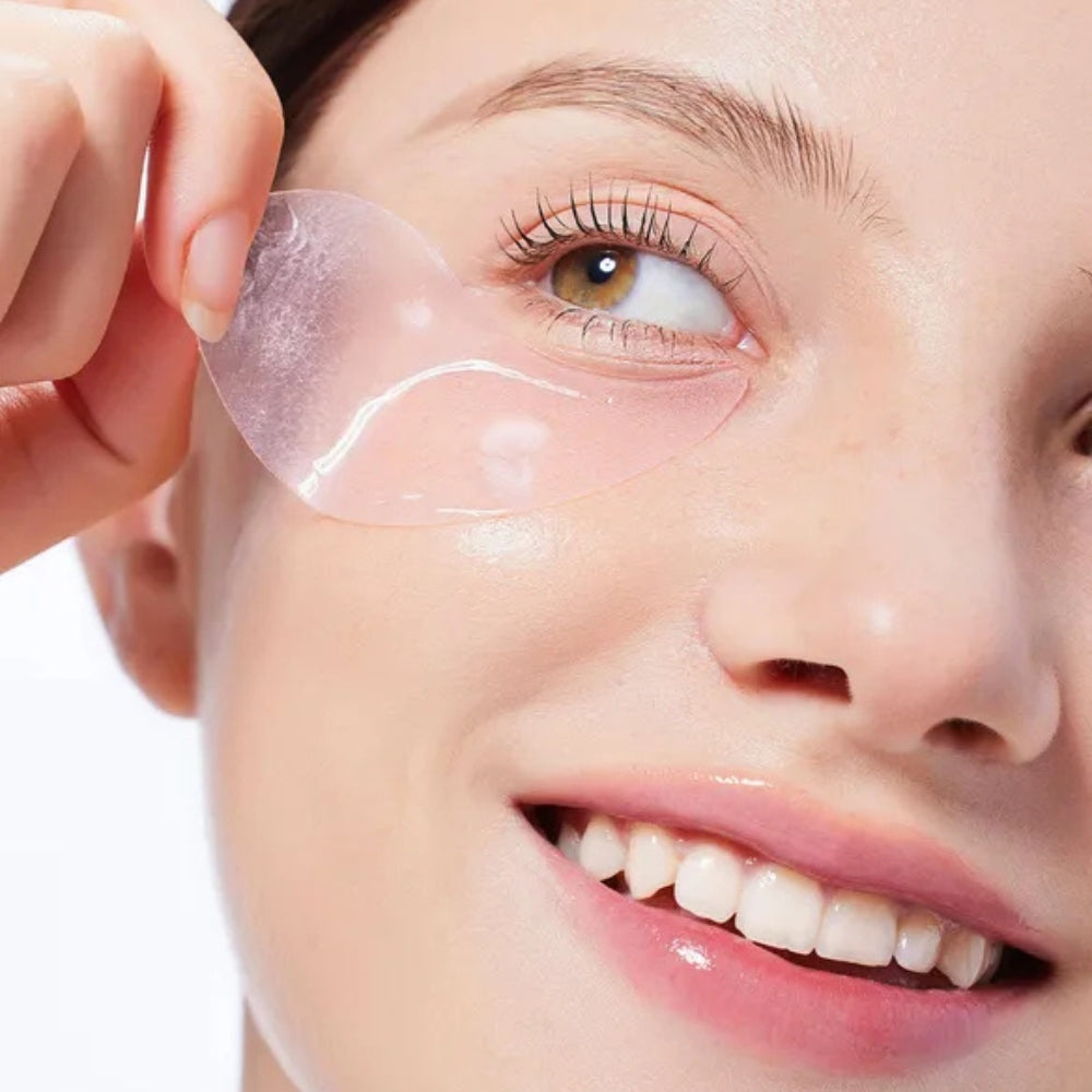 Parches de hidrogel para ojos con péptidos y colágeno